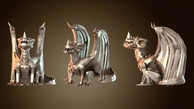 3D мадэль Синий драконий змей-мистик (STL)