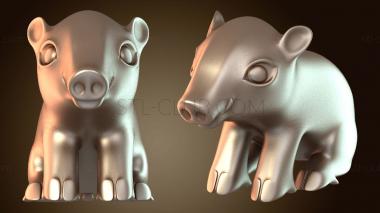 3D мадэль Очищенный кабан (STL)