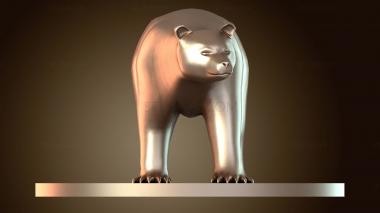 3D модель Бурый медведь крепкий (STL)