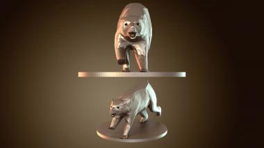 3D модель Бурый медведь для Shapeways (STL)