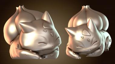 3D мадэль Бульбазавр спит (STL)