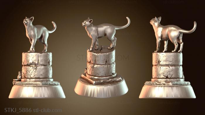 Статуэтки животных Похороненный могильный кот