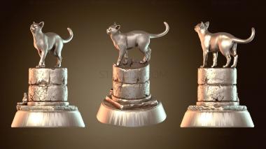 3D модель Похороненный могильный кот (STL)