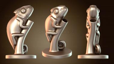 3D мадэль Гладкая подставка для ручки «Хамелеон» (STL)