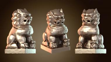 3D мадэль Китайский лев-хранитель (STL)