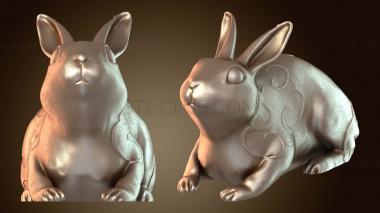 3D model Chinese Year Diorama Rabbit (STL)