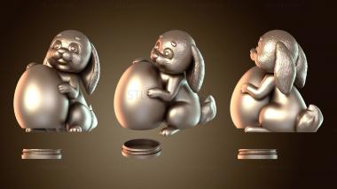 3D модель Пасхальный кролик с крышкой (STL)
