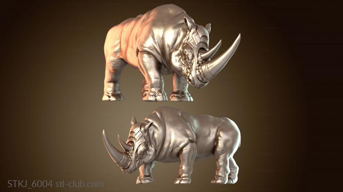 Статуэтки животных Одинокий наездник на носороге Кум