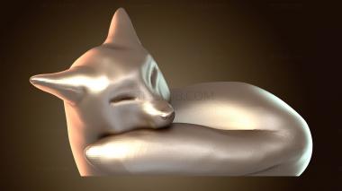 3D мадэль Милый спящий лис (STL)