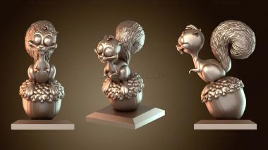 3D model Cute Squirrel (STL)