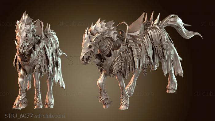 Статуэтки животных Конь смерти, идущий с седлом