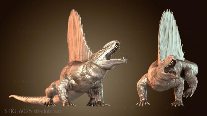 Статуэтки животных Диметродон Закаленный