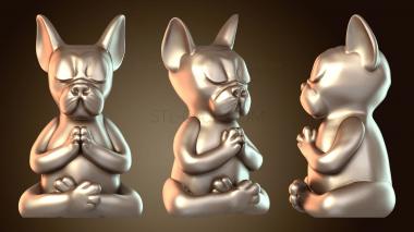 3D model Dog in Buddha Pose (STL)