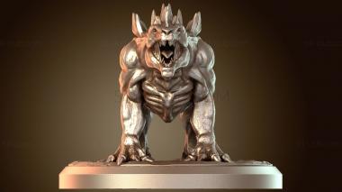 3D модель Драконий волк со скалой (STL)