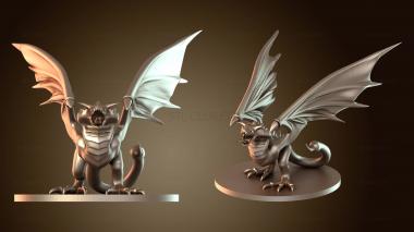 3D model Dragon Wyvern Gliding (STL)