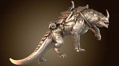 3D модель Рычащий дракон с седлом (STL)