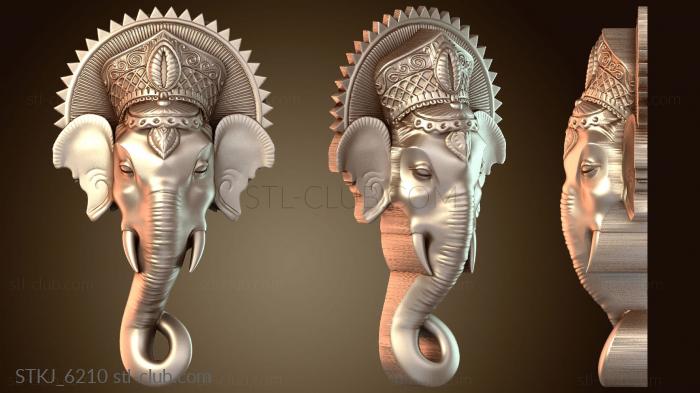 Статуэтки животных Фрезерный станок с ЧПУ «Бюст слона»