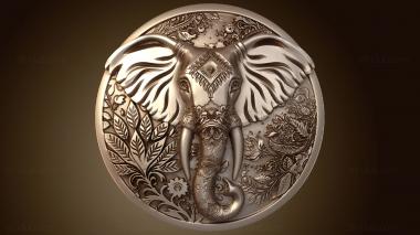 3D мадэль Литье медальона «Слон» (STL)