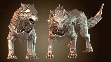 3D model Fenrir Wolf Armored (STL)