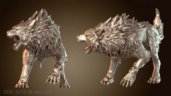 Статуэтки животных Фенрир Волк Рычащий