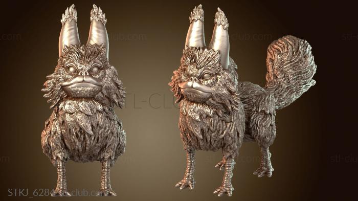 Статуэтки животных Плоская кошка-Лоток Нервная