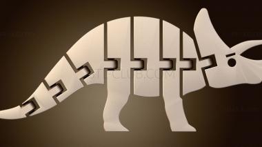 3D model Flexi Triceratops Curious (STL)