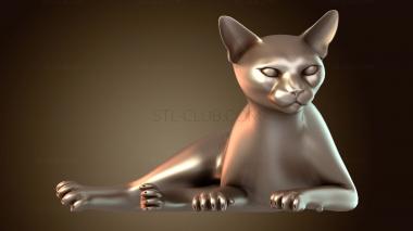 3D мадэль Пушистый кот (STL)