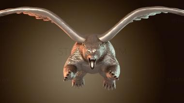 3D мадэль Летающий бурый медведь (STL)