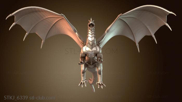 Летающий зеленый дракон молодой