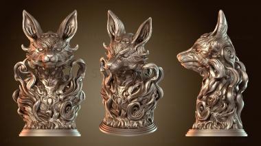 3D model Fox Bust (STL)