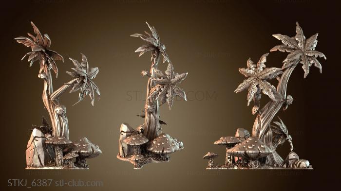 Статуэтки животных Грибы, ландшафтные деревья, грибы