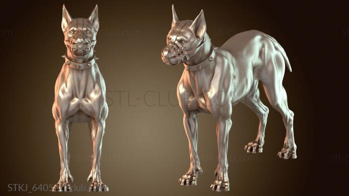 Статуэтки животных Леди-гангстер Шарлотта с собакой-компаньоном