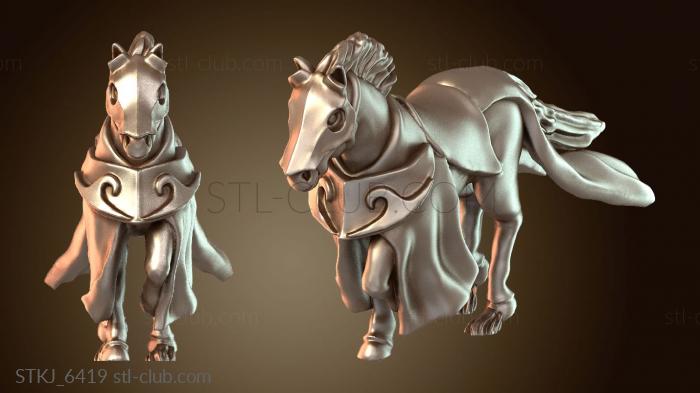 Статуэтки животных Генерал Тир Эльф Армия Колесница Конь Доблестный