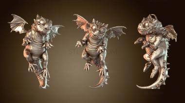 3D model Goblin Caves Baby Dragon Flying (STL)