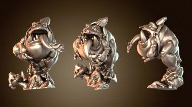 3D мадэль Наездники на лягушках-гоблинах прыгают (STL)