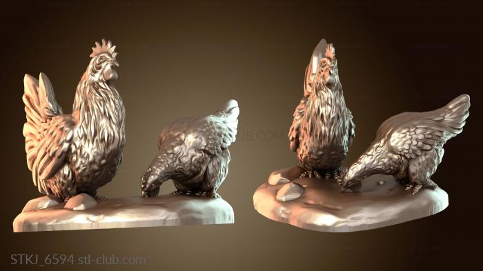 Статуэтки животных Курица-близнец