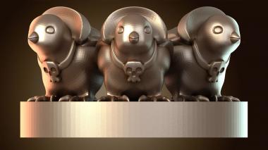 3D model Jim Darkmagic Three Chicks (STL)