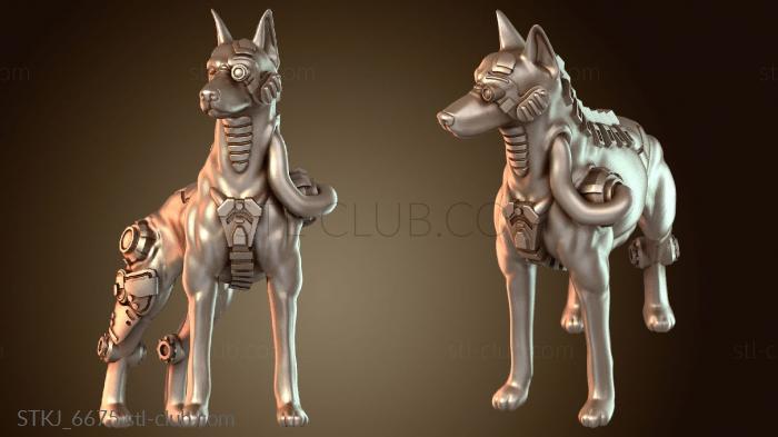 Статуэтки животных Июль Киберпанк Киберпес Уолдо