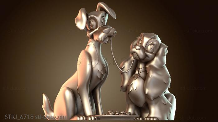 Статуэтки животных Леди и Бродяга