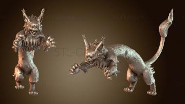 3D мадэль Длинная кошка атакует (STL)