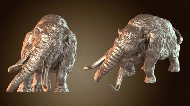 3D model Mammoth Attacking (STL)