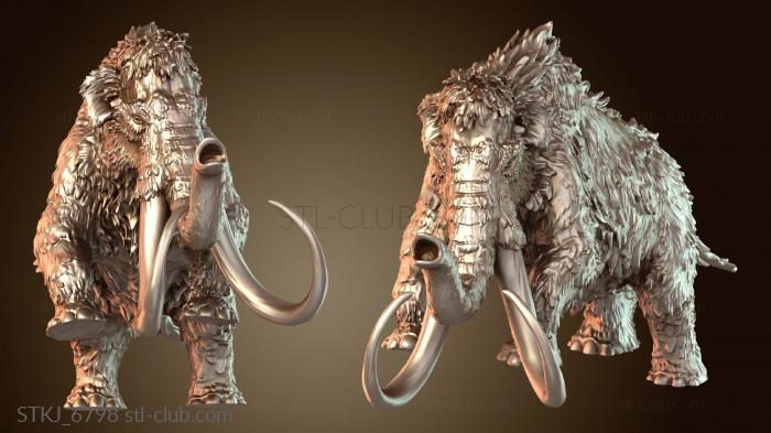 Мамонт атакует гиганта