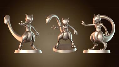 3D мадэль Мьюту Покемон Защитник (STL)