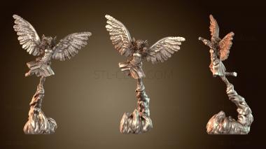 3D мадэль Диорама «Девушка-сова» (STL)