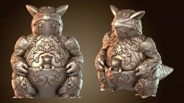 3D model Pancham and Kangaskhan Ornamental (STL)