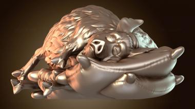 3D мадэль Свинья спит (STL)
