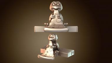 3D модель Пицца Черепаха Гриб (STL)