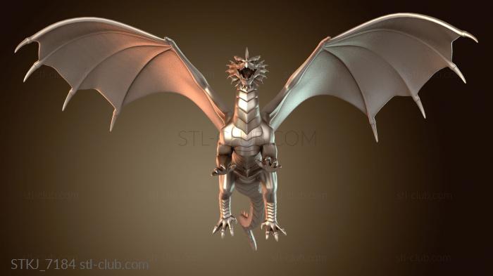 Статуэтки животных Красный Дракон Крылатый