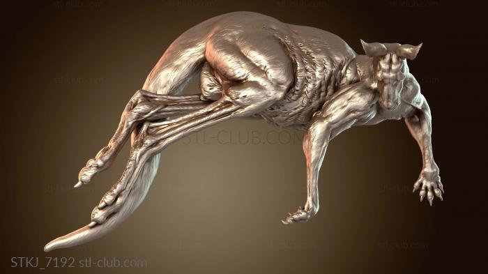 Статуэтки животных Прыгающий самец рыжего кенгуру