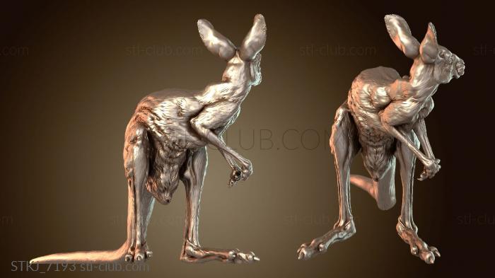 Статуэтки животных Отдыхающий самец рыжего кенгуру